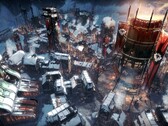 An image showing a city in Frostpunk.