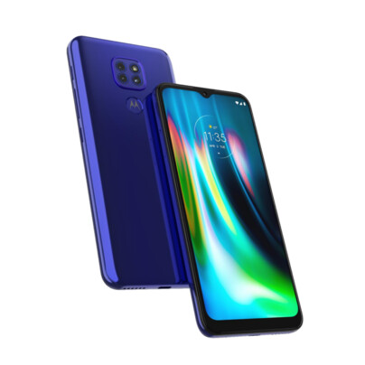 The Moto G9/G9 Play in Sapphire Blue. (Image source: Motorola)