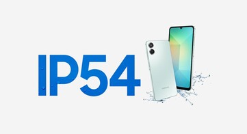 The Galaxy A06 5G has an IP54 rating for better durability. (Image source: Samsung)