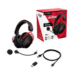 The Cloud Alpha Wireless Gaming Headset has 50 mm drivers and up to 300 hours of battery life. (Image source: HyperX)