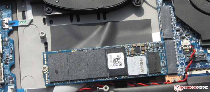 The notebook offers space for two NVMe SSDs.