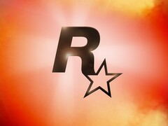 Rockstar Games logo on orange and red background (Image source: Rockstar Games)