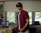Steam Frame VR headset and controllers shown