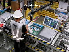 The Tesla Megapack factory in Lathrop, California.