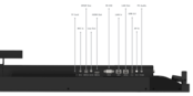 Lenovo ThinkVision T85 - Ports Bottom. (Image Source: Lenovo)