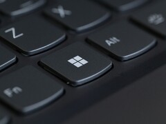 Close-up of a keyboard with the Windows key in focus