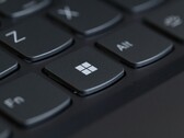 Close-up of a keyboard with the Windows key in focus