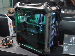 The Panzer Evo stands out with its sturdy metal handles and tempered glass side panel. (Source: Tom&#039;s Hardware)