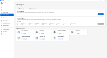 Built-in system diagnostics tool