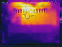 Thermal profile, max load, underside