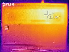 Heat distribution when idle (bottom)