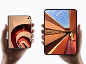 Front view of an unfolded Apple iPhone Duo