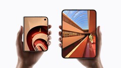 Front view of an unfolded Apple iPhone Duo