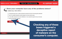 The free Office Depot PC Health Check allegedly operated in a similar fashion to scareware. (Source: FTC)