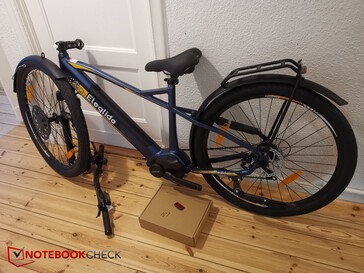 The plastic has been removed from the bike and...