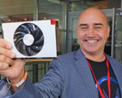 Hook holding a Radeon RX Vega Nano card that could be launched soon. (Source: Facebook)