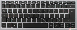 A look at the Acer Swift 3 SF313’s keyboard in daylight…