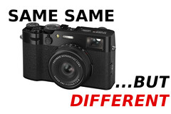 Major internal changes to the Fujifilm X100VI have barely manifested themselves on the camera&#039;s exterior. (Image source: Fujifilm - edited)
