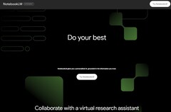 Google NotebookLM homepage (Source: Own)