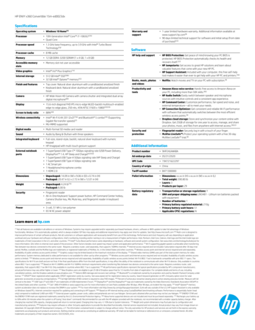 Envy x360 15 (Intel specifications)