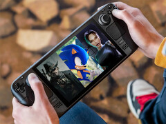 The Humble Choice January 2026 selection has eight games. Pictured: Steam Deck with the cover picture of the collection. (Image source: Humble Bundle and Valve)