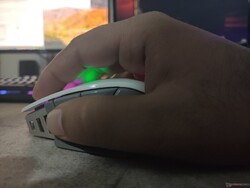 The M65 RGB Elite is comfortable to hold despite the lack of rubber grips.