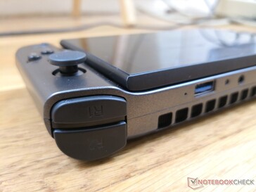 Rear shoulder button has deep travel much like on a Sony DualShock