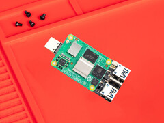 The carrier board doesn't ship with a CM5. Pictured: a TV stick setup with the Compute Module 5.