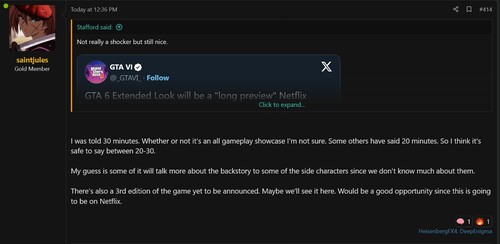 Saintjules comments on GTA 6 Collector's Edition
