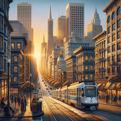 San Francisco light rail (DALL·E 3-generated image)