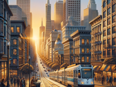 San Francisco light rail (DALL·E 3-generated image)