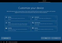 Windows 10 Insider Preview Build 20231 initial device setup (Source: Windows Experience Blog)