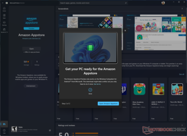 Open the Amazon Appstore on successful installation