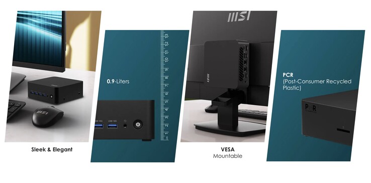 The MSI Cubi Z mini PC features a tiny 0.9-liter enclosure. (Image source: MSI)