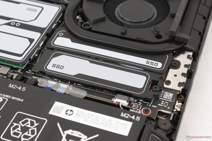 Two M.2 2280 NVMe SSD slots with support for one PCIe5 drive