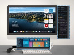 The display can be mounted next to or below your primary main monitor (Image source: PinRuis)