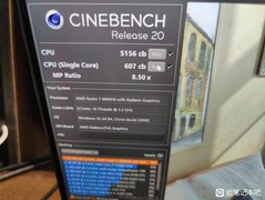 ROG Flow X13 with Ryzen 7 6800HS and LPDDR5-6400 - Cinebench R20. (Image Source: HXL on Twitter)