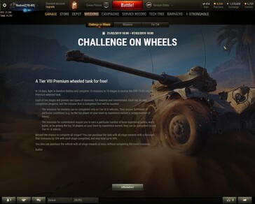 World of Tanks 1.4 - Challenge on Wheels details