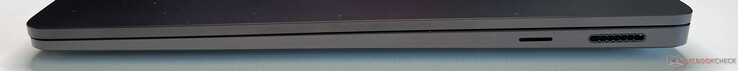 Right: microSD card reader, Surface Connect port