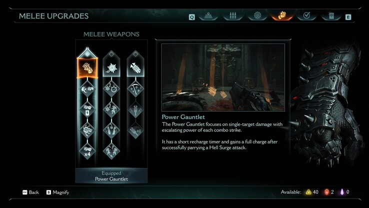 Melee upgrades
