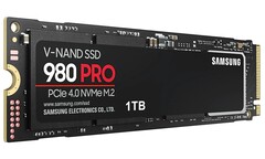 The new 1 TB Samsung 980 PRO can reach a maximum read speed of 7 GB/s. (Image source: Samsung)