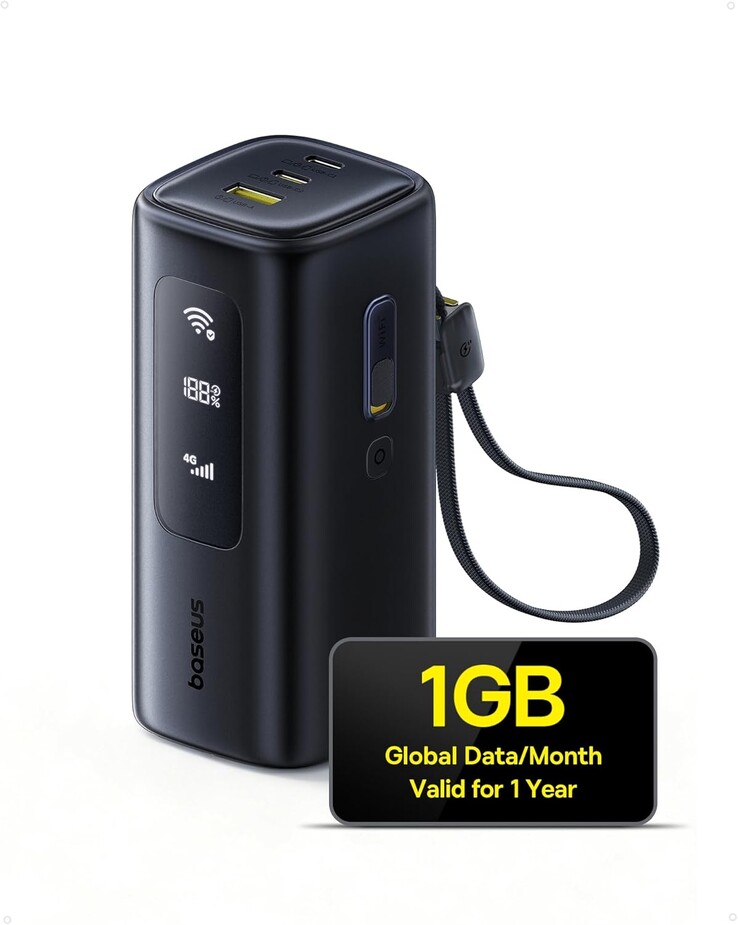 The Baseus Energeek GX11 4F MiFi power bank weighs 15.2 oz (430 grams) (Image source: Baseus)