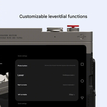 Customizable dial functions (Image source: Nubia - machine translated)