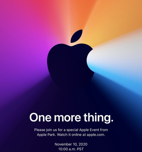 Apple's next hardware event will be on November 10. (Image source: Apple)