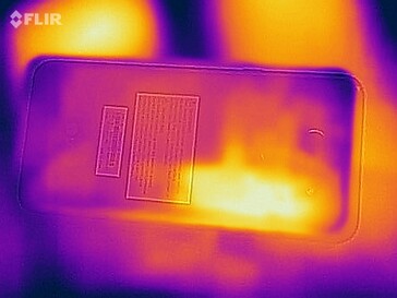 Heat map of the back of the device under load