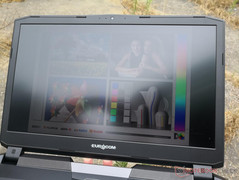 Outdoors on overcast day