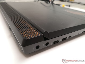 Dual 280 W AC adapter ports along left edge