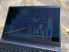 Outdoors under sunlight