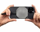 The new Datamag 40Gbps SSD has built-in magnets that allow it to snap to MagSafe-enabled iPhones for recording on the go. (Image source: MSI)