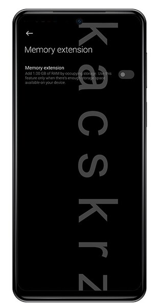 Memeory extension feature in MIUI. (Image source: @kacskrz)